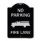 Signmission No Parking Fire Lane Fire TruckHeavy-Gauge Aluminum Architectural Sign, 24" x 18", BS-1824-23739 A-DES-BS-1824-23739 - alternate 1